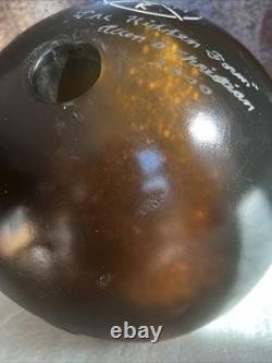 Outsider Art-Carved Bowling Ball Sculpture Face- Allen Christian House Of Balls