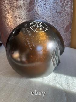 Outsider Art-Carved Bowling Ball Sculpture Face- Allen Christian House Of Balls Outsider Art-Carved Bowling Ball Sculpture Face- Allen Christian House Of Balls