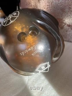 Outsider Art-Carved Bowling Ball Sculpture Face- Allen Christian House Of Balls