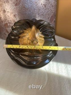 Outsider Art-Carved Bowling Ball Sculpture Face- Allen Christian House Of Balls
