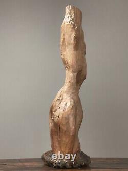 Outsider Hand Carved Abstract Figurative Wood Sculpture/Brancusi/JB Blunk
