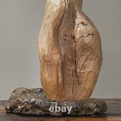 Outsider Hand Carved Abstract Figurative Wood Sculpture/Brancusi/JB Blunk