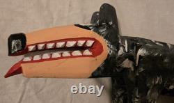 POSSUM WOOD CARVING by MINNIE ADKINS folk art