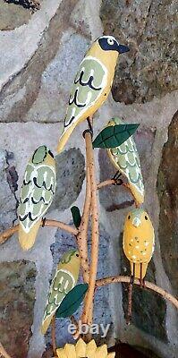 Paine Colorful Hand Carved Pennsylvania Folk Art Bird Tree