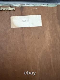 Pair Of VTG 3D Folk Art Hand Carved Wood Plaque Painted Barn Farm Covered Bridge