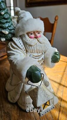 Pam Schifferl Santa Woodland Animals Christmas Carved Folk Art RETIRED HTF Wolf