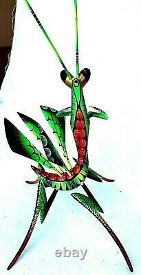 Praying Mantis Alebrije Blas Hand-painted Oaxacan Wood Carving Oaxaca Folk Art