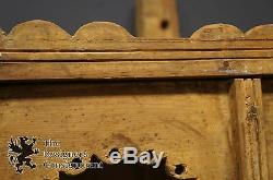 Primitive Carved Oak Hanging Shelf Unit Cupboard Secret Stash Folk Art Indonesia