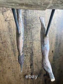 Primitive Decoy Shore birds Wooden Folk Art carved with old paint