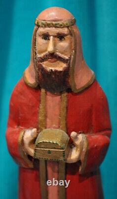 Puerto Rico Art 1984 wood carving Three Kings -Tres Reyes Magos Santos de Palo