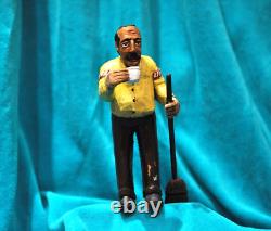 Puerto Rico Art vintage wood carving talla madera El Primer Cafe -Neftale Negron