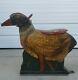 Rare 19thc Antique Hand Carved Wood Duck Carnival Animal Carousel Horse Folk Art