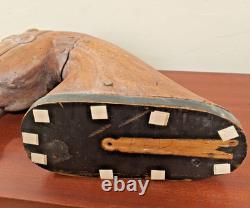 RARE Antique Carved Wood Folk Art Carousel Horse Head Mortise & Tenon Joinery