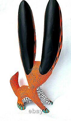 Rabbit Alebrije Large Hand-painted Oaxacan Wood Carving Oaxaca, Mexico