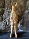 Rabbit Wood Carved Antique Folk Art Wall Hanging 18 Tall Arthur Court 1980