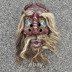 Rare 1960s/1970s Wood Carved Mexican Folk Art Dance Mask From Sinaloa