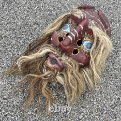 Rare 1960s/1970s Wood Carved Mexican Folk Art Dance Mask From Sinaloa