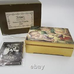 Rare Anri Miniature Treasure Chest Music Box Signed on Bottom by Ferrandiz
