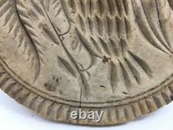 Rare Antique Carved Wood Eagle Butter Mold Stamp Primitive Folk Art Buy It Now