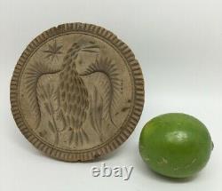 Rare Antique Carved Wood Eagle Butter Mold Stamp Primitive Folk Art Buy It Now