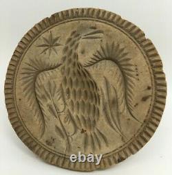 Rare Antique Carved Wood Eagle Butter Mold Stamp Primitive Folk Art Buy It Now