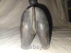 Rare Antique Nepalese Antique Folk Art Hand Carved Elephant and Mahout 1880's