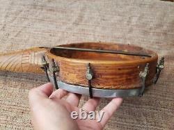 Rare Fretless Minstrel Era Banjo 5 string Handmade Carved 1800s Folk Art restore