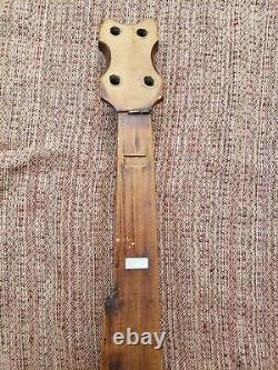 Rare Fretless Minstrel Era Banjo 5 string Handmade Carved 1800s Folk Art restore