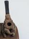 Rare Hand-carved Wood Figural Pipe Detailed Tribal Folk Art Sculpture