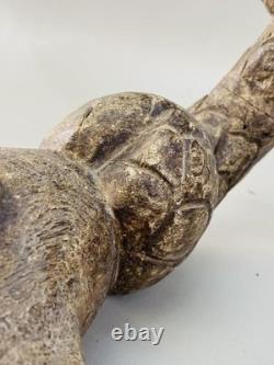 Rare Hand-Carved Wooden Merman/Triton 19th Century Antique Nautical Folk Art