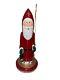 Rare Maringgele Folk Art Saint Nicolas Santa Wood Carved Limited Figurine