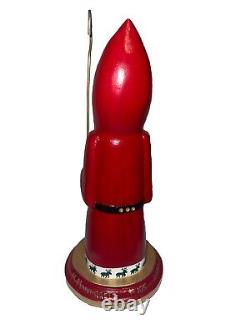Rare Maringgele Folk Art Saint Nicolas Santa Wood Carved Limited Figurine