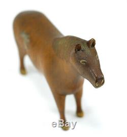 Rare Mid 1800s Primitive / Folk Art Carved Wood Horse Children's Toy Americana