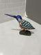 Rare Polychrome Jonathan Bastian Folk Art Painted Carved Bird 6 X 8