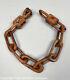 Rare Sailor Carved Wooden Chain Whimsey With Heart Dated 1794