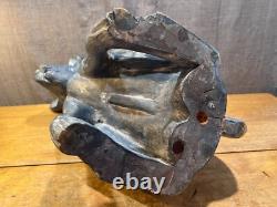 Rare September Woods Don Freedman Dog/Cat Hand Carved/Painted Folk Art Sculpture
