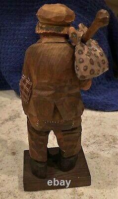 Rare Vintage Signed Carl Trygg Swedish Folk Art Wood Carving