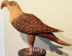 Rare Walter And June Gottshall American Eagle Bank Folk Art Carved Wood Wjg 77