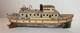 Rare Antique Handmade Carved Wood Folk Art Boat Model Tug Boat Ship Schiff