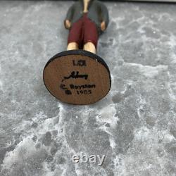 Rare hard to find Vintage C. Royston 1984 Hand Carved Wood Painted Adam Folk Art