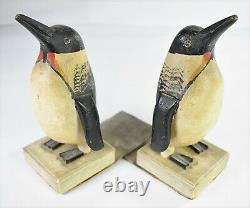 Rare set of Charles Hart Emperor Penguin Bookends circa 1930s