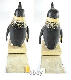 Rare set of Charles Hart Emperor Penguin Bookends circa 1930s