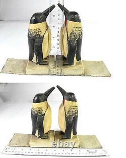 Rare set of Charles Hart Emperor Penguin Bookends circa 1930s