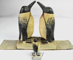 Rare set of Charles Hart Emperor Penguin Bookends circa 1930s