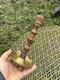 Remarkable Candle Holder Folk Art Carved Wood