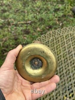 Remarkable Candle Holder Folk Art Carved Wood