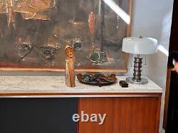 Ricardo Salazar Taos New Mexico Carved Wood Religious Folk Art Table Sculpture