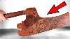Rust Is Peeling This Huge Cleaver Restoration With Carbon Fiber Handle
