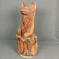 Rustic Chainsaw Carved Wood Bear Country Folk Art