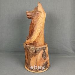Rustic Chainsaw Carved Wood Bear Country Folk Art